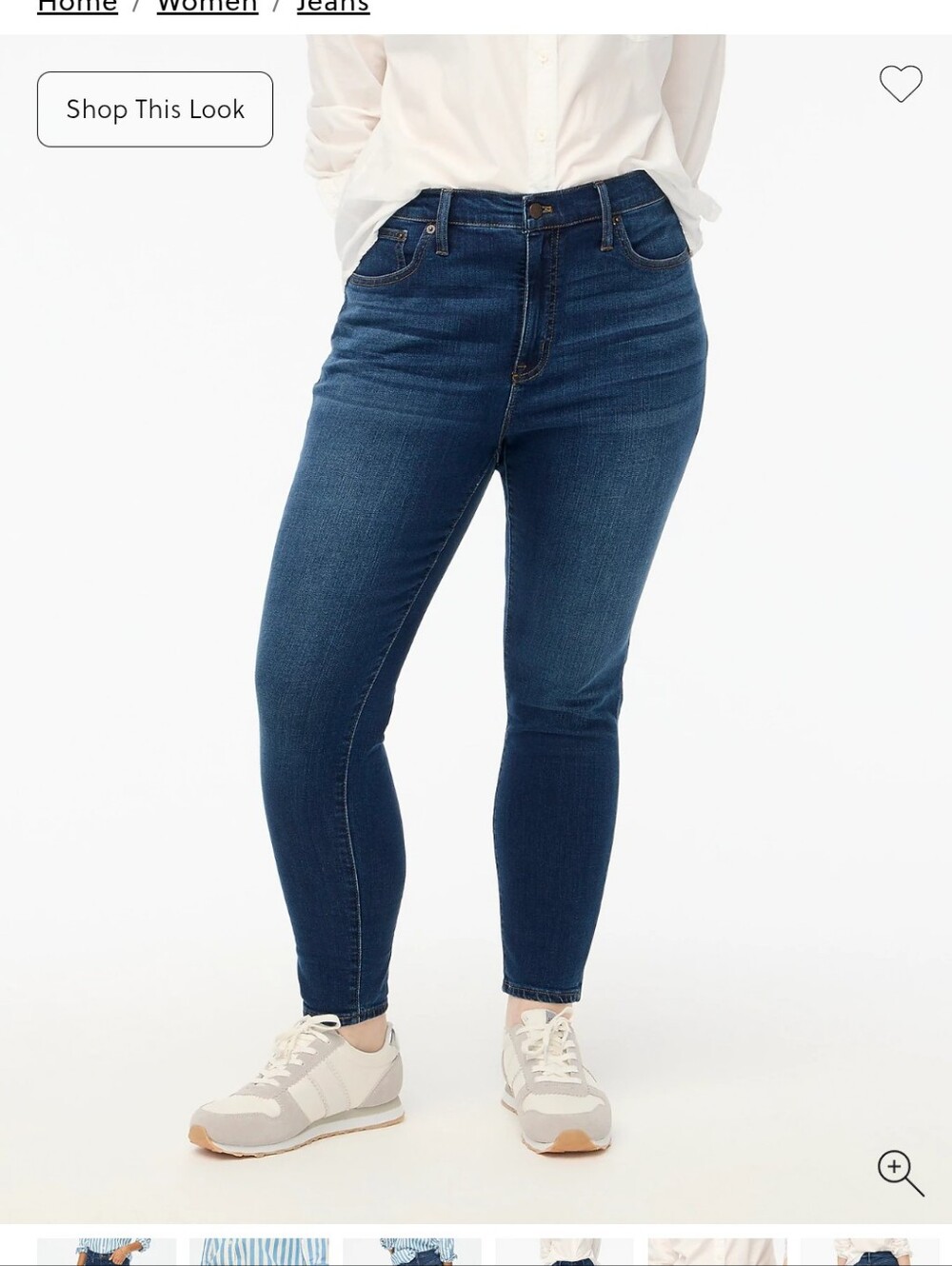 J. Crew High Rise Skinny Jeans Medium Wash